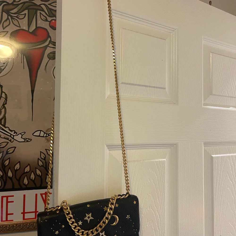 Rebecca Minkoff Black and Gold Star Crossbody Bag